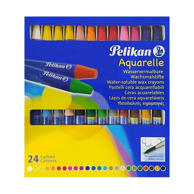 Confezione 24 Pastelli A Cera Acquerellabili – Pelikan