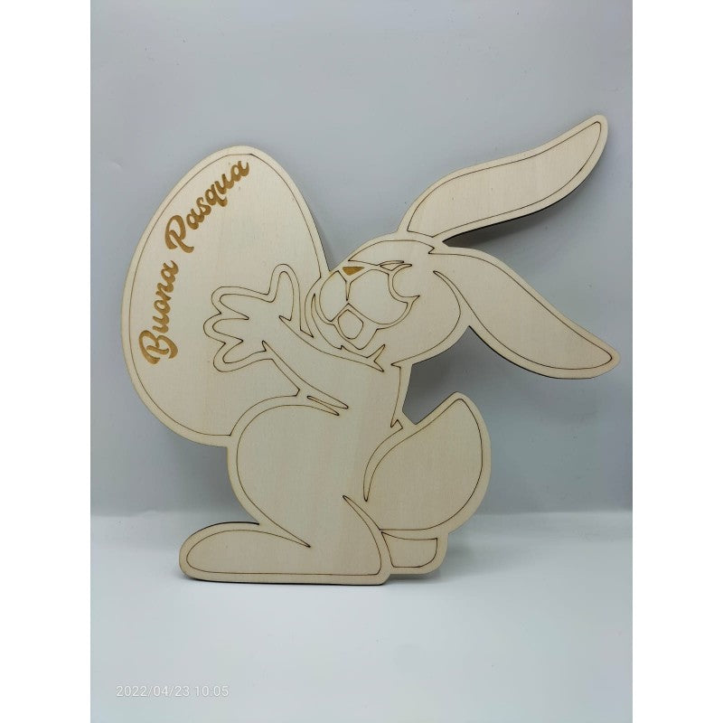 Coniglietto In Legno Buona Pasqua