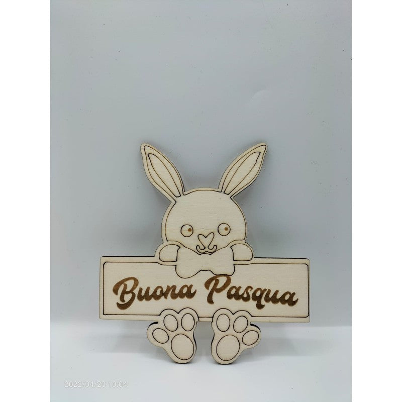 Coniglietto In Legno - Buona Pasqua