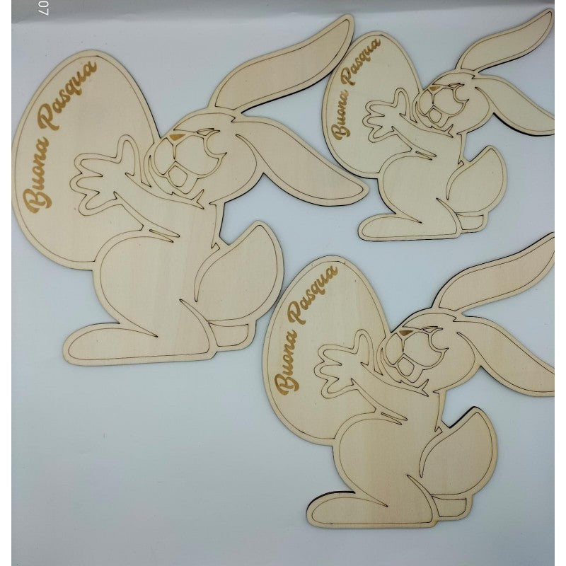 Coniglietto In Legno Buona Pasqua