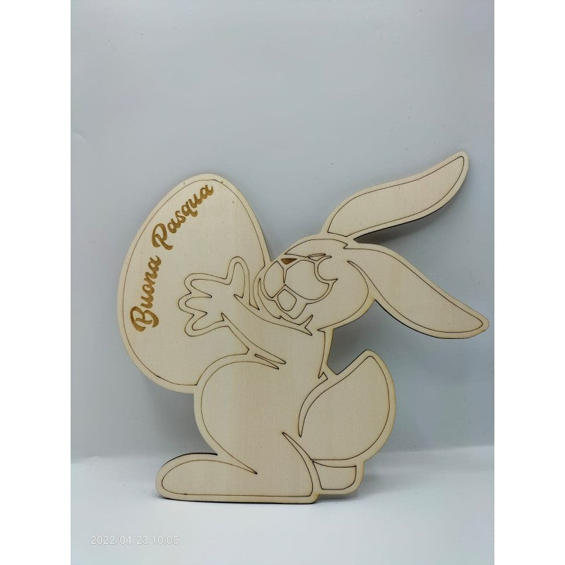 Coniglietto In Legno Buona Pasqua