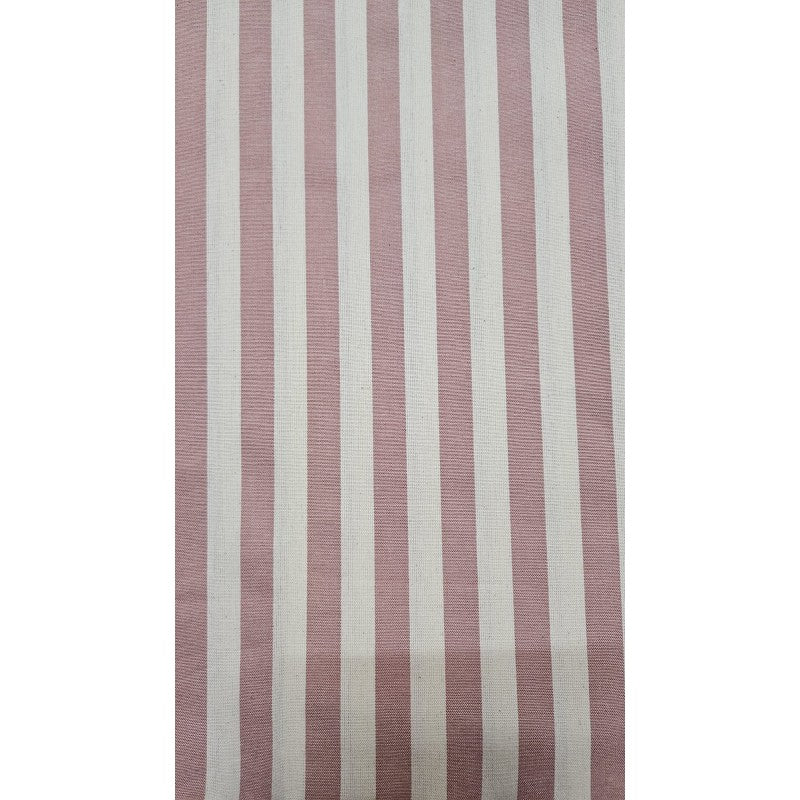 Cotone A Righe Grandi - Rosa