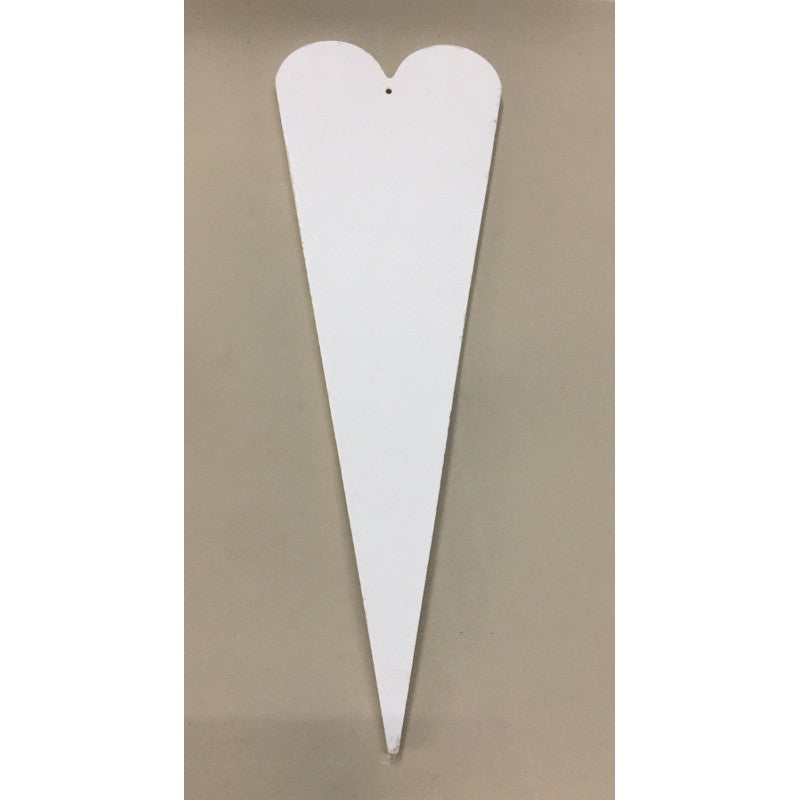 Cuore Allungato In Legno Bianco