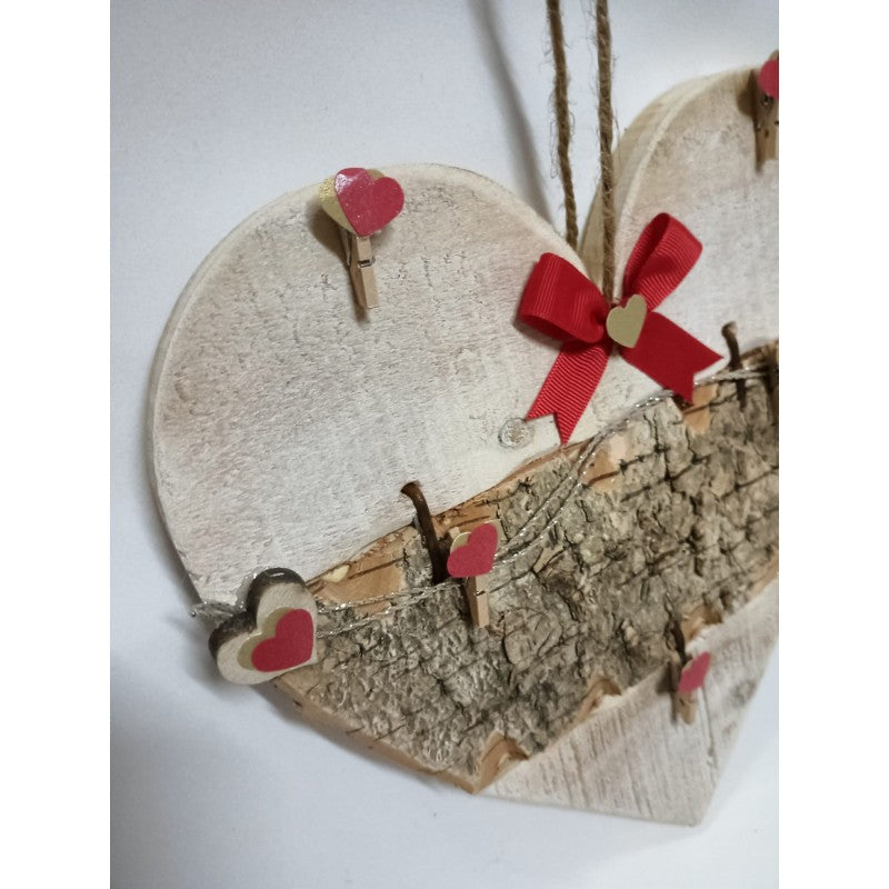 Cuore In Legno Con Foto Personalizzabile