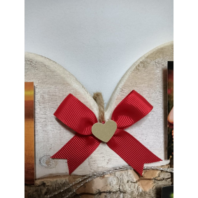 Cuore In Legno Con Foto Personalizzabile