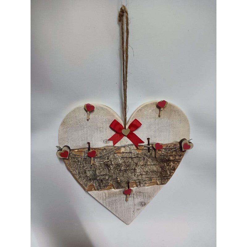 Cuore In Legno Con Foto Personalizzabile