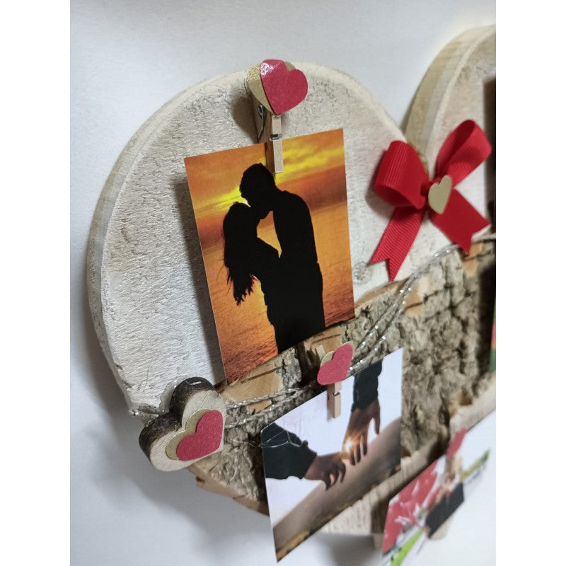 Cuore In Legno Con Foto Personalizzabile