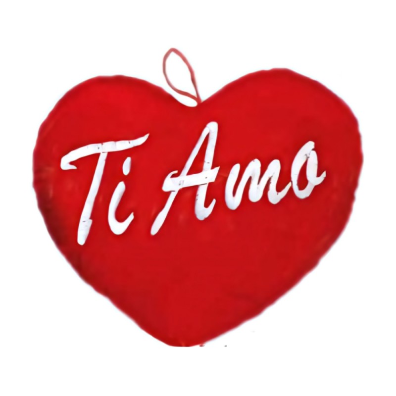Cuore Peluche Ricamato 23cm – Ti Amo