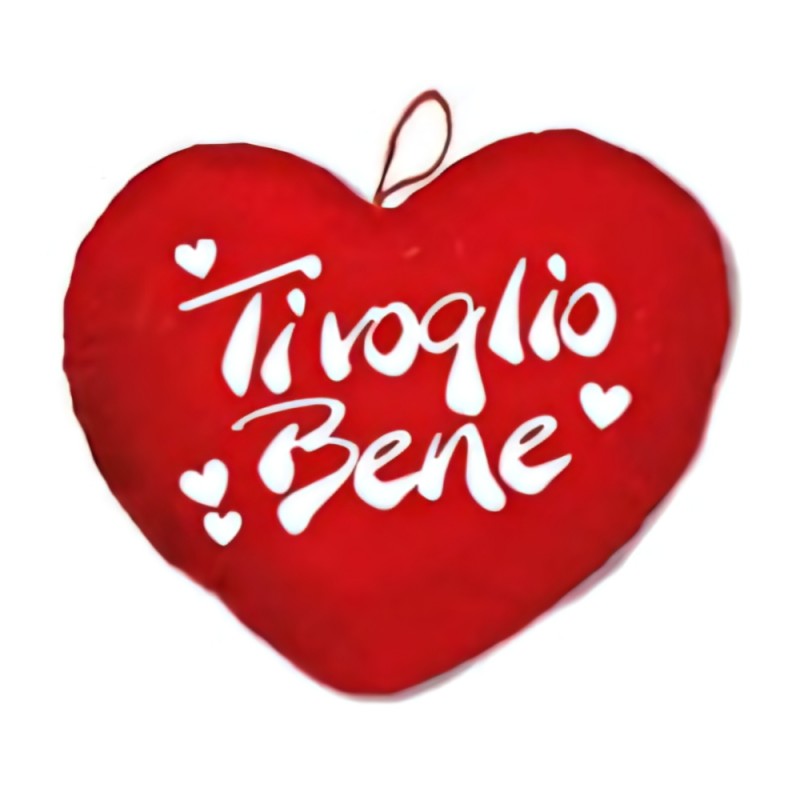 Cuore Peluche Ricamato 35cm – Ti Voglio Bene
