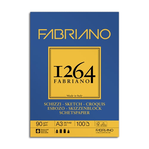 Fabriano Schizzi-blocco 1264 , 90 G/m², Dim A3, 100ff