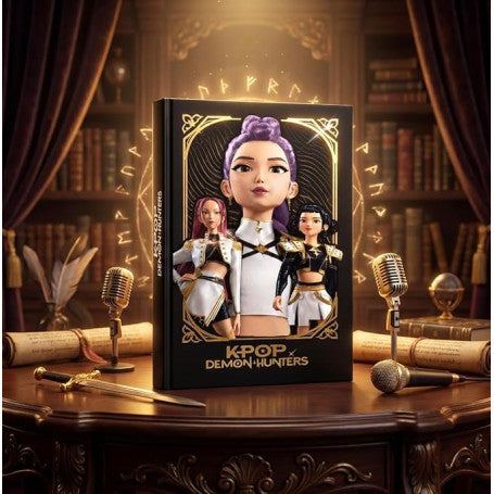 Diario Scuola K-Pop Demon Hunters Nero Oro – Copertina Morbida 3D