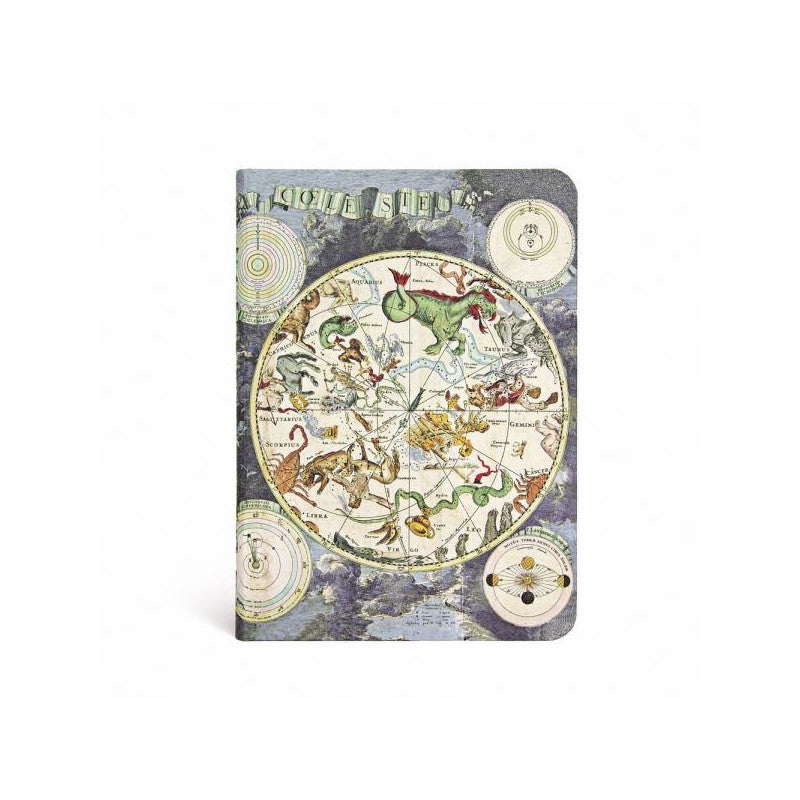 Diario A Copertina Rigida Planisfero Celeste | Bianco | Midi - Paperblanks