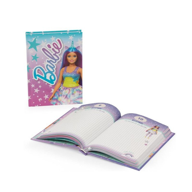 Diario Barbie Unicorno 2024-2025 Standard 20x14cm Non Datato
