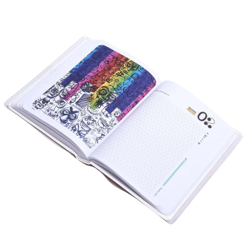 Diario Datato Be You Easy Total White 2024/2025 12 Mesi