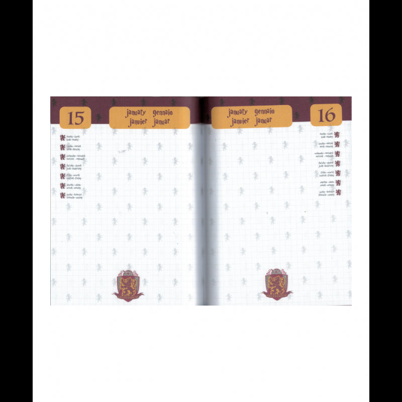 Diario Harry Potter Grifondoro 10 Mesi - Non Datato