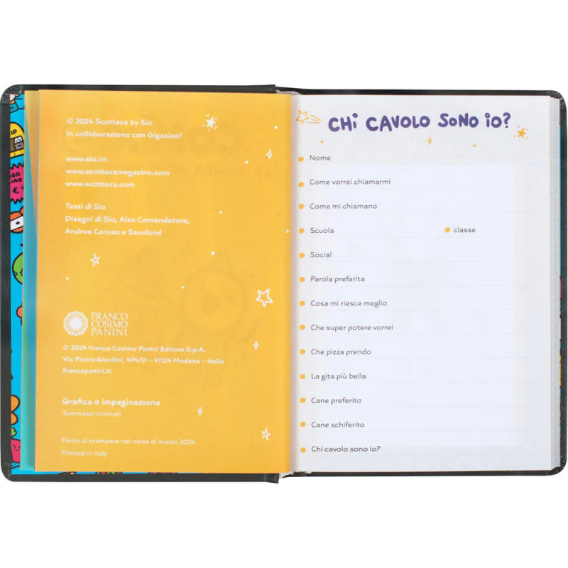 Diario Medium Comix 16 Mesi 2024/25 Scottecs By Sio Giornaliero Nero