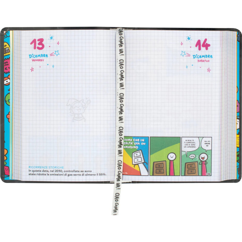 Diario Medium Comix 16 Mesi 2024/25 Scottecs By Sio Giornaliero Nero