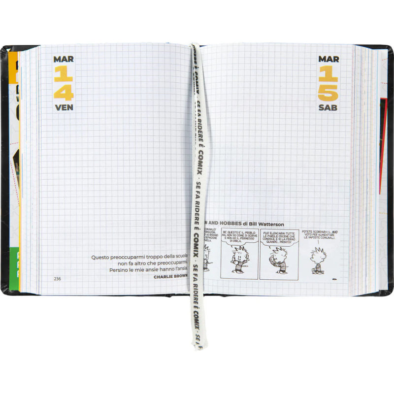 Diario Mignon Comix 16 Mesi 2024/25 Giornaliero Nero/argento