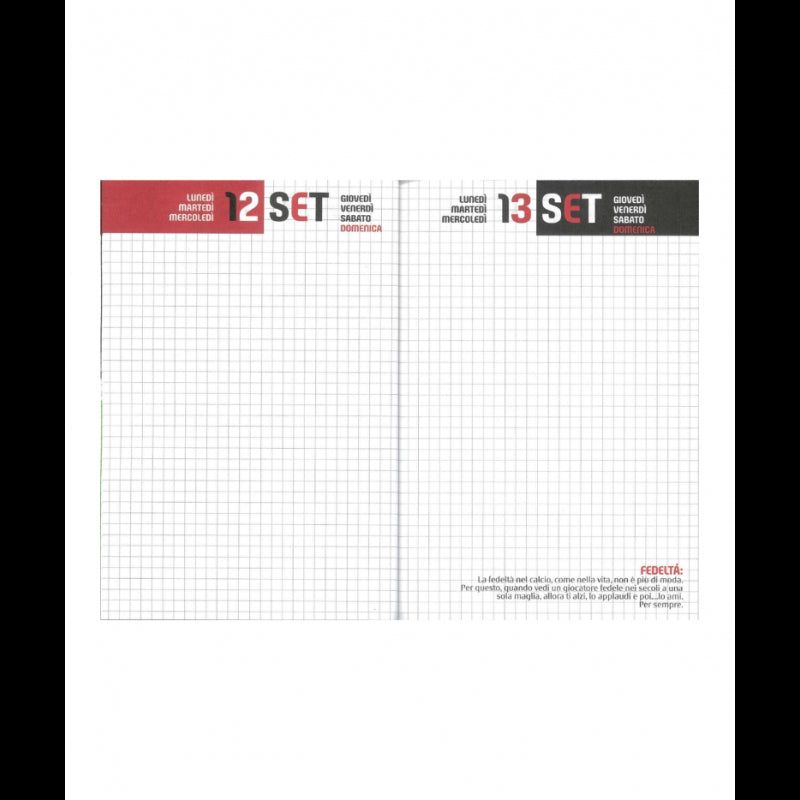 Diario Milan  Pocket 12 Mesi - Non Datato