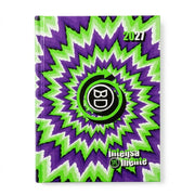 Diario Scuola Seven Bastardi Dentro 2027 Pocket – Optical Burst Verde Viola Intensamente