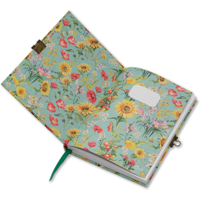 Diario Segreto 13 x 18 cm con Lucchetto Nature Flowers Pigna