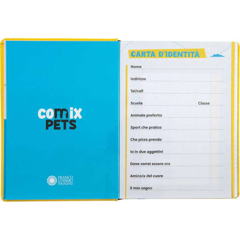 Diario Standard Comix Pets 12 Mesi 2024/25 Giornaliero Giallo