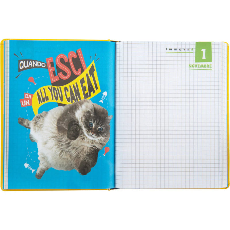 Diario Standard Comix Pets 12 Mesi 2024/25 Giornaliero Giallo