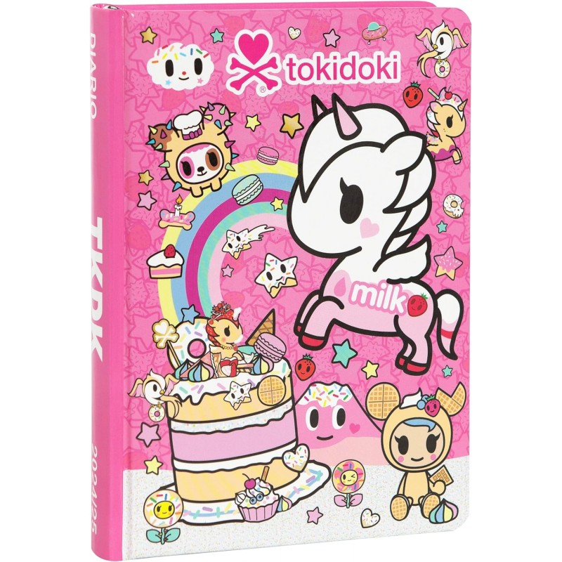 Diario Tokidoki Standard 12 Mesi 2024-2025 Rosa 13,5x18cm