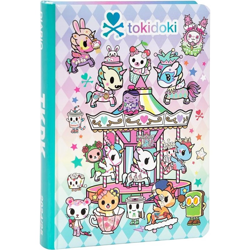 Diario Tokidoki Standard 2024-2025 Azzurro 13,5x18 Cm