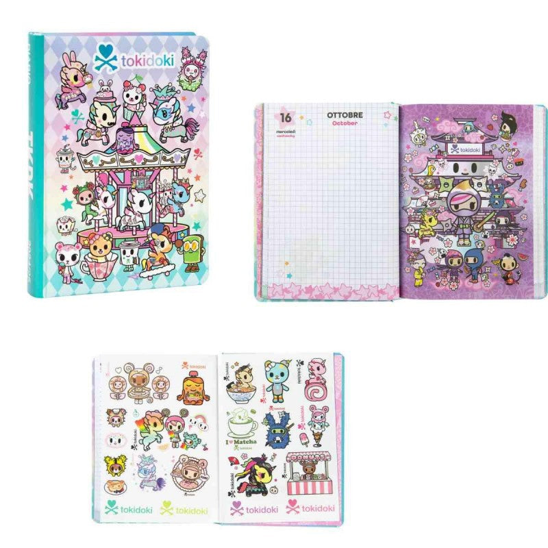 Diario Tokidoki Standard 2024-2025 Azzurro 13,5x18 Cm