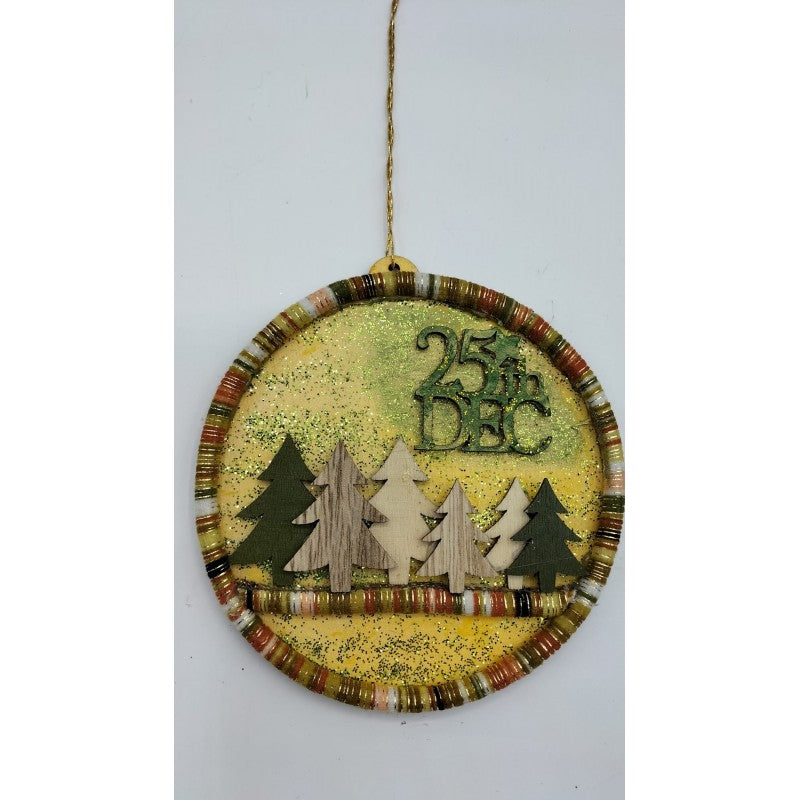 Disco Decorato A Mano - "25 Dicembre"