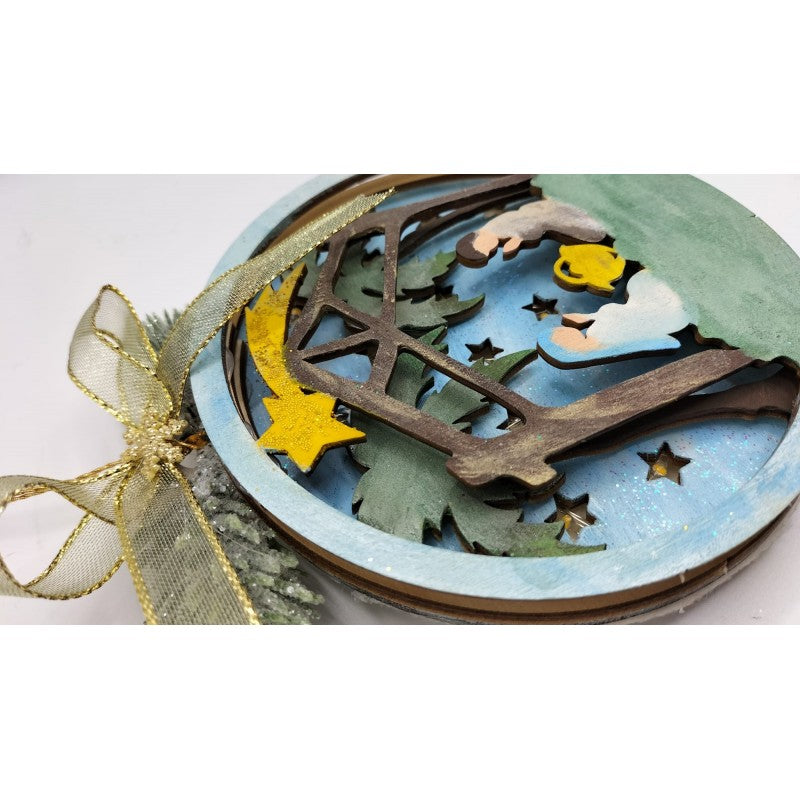 Disco Decorato A Mano - "la Sacra Famiglia"