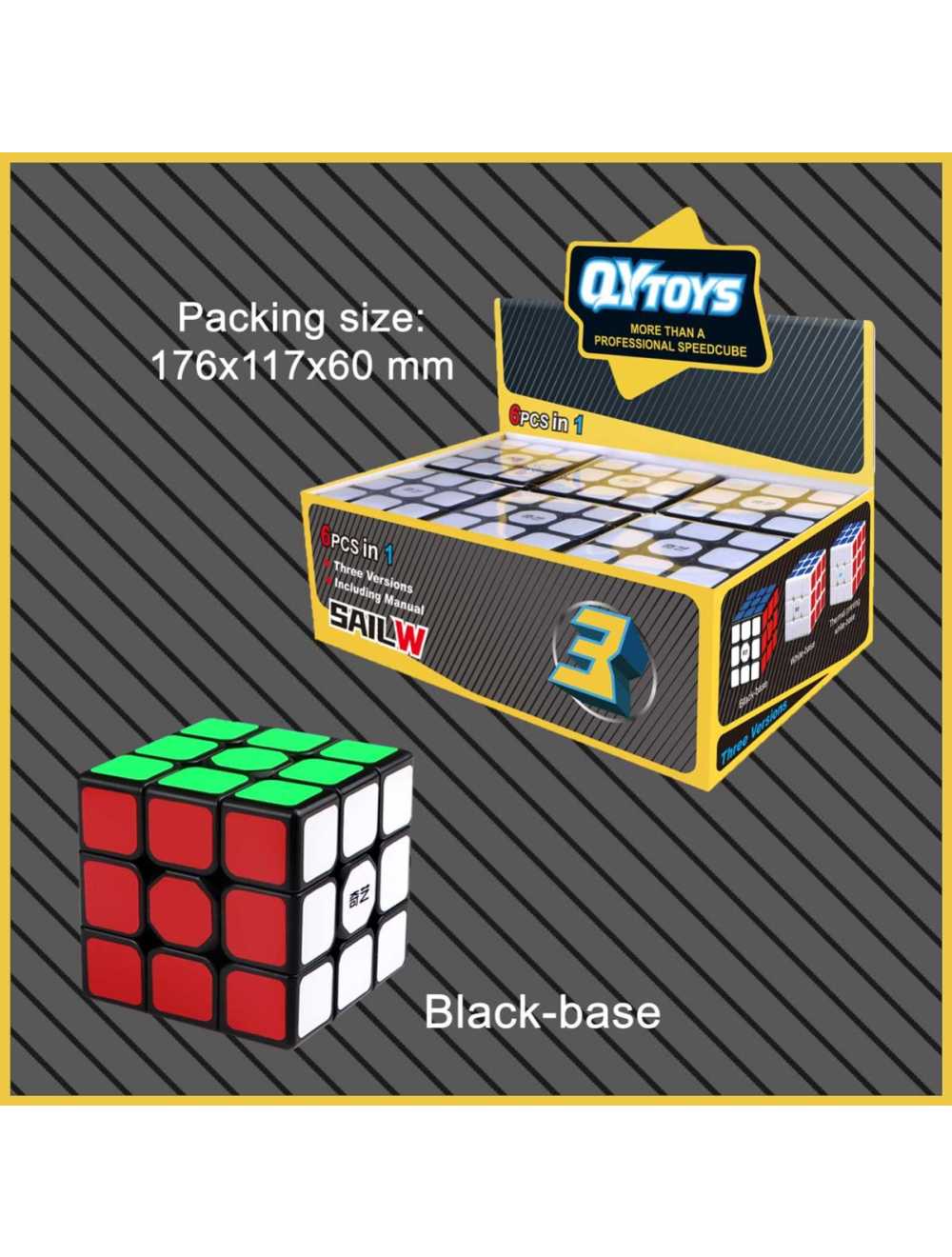 Espositore 6 Magic Cube 3x3 SAIL W con Adesivi