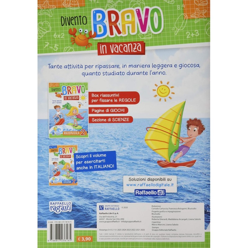 Divento Bravo In Vacanza - Matematica 2 - Raffaello Ragazzi