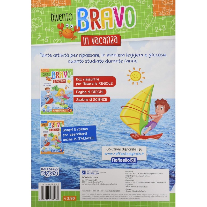 Divento Bravo In Vacanza - Matematica 4 - Raffaello Ragazzi