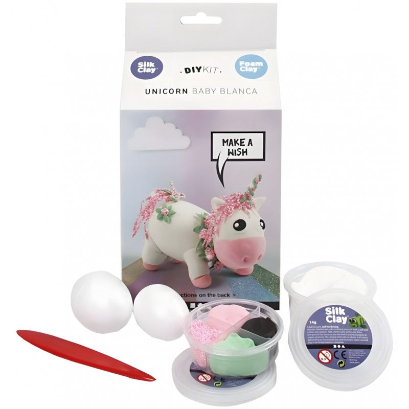 Diy Kit Unicorn Baby Blanca – Set Creatività