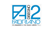 Fabriano F2, Album da Disegno, 24 x 33 cm, 10 Fogli Lisci Riquadrati, Grammatura 110gr/m2