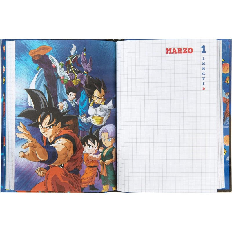 Dragon Ball Super - Diario Scuola 2024-2025 Ufficiale Dragon Ball, Diario 12 Mesi, 13 X 17,8 Cm