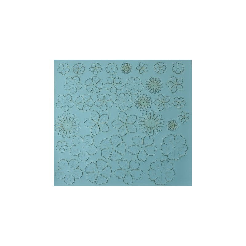 Eco Pelle Nappa Fiorellini Col. Cielo