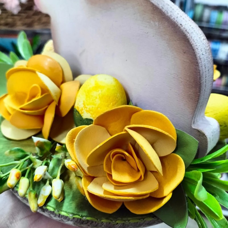 Eco Pelle Nappa Termoformabile Fiori