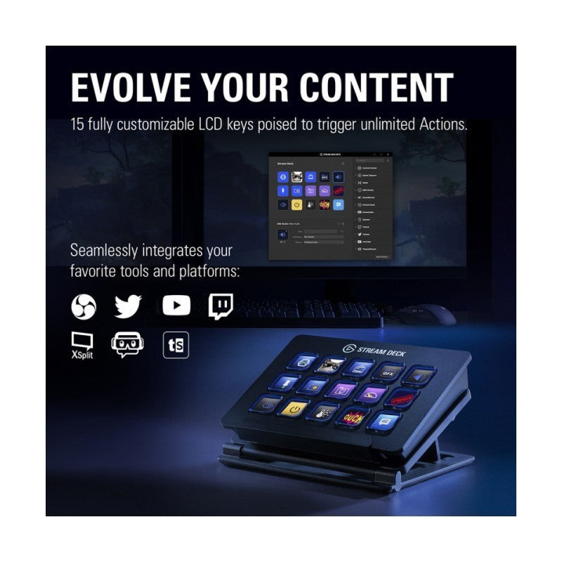 Elgato Stream Deck, Control Pad Personalizzabile Per Lo Streaming Con 15 Tasti Lcd  - In Arrivo