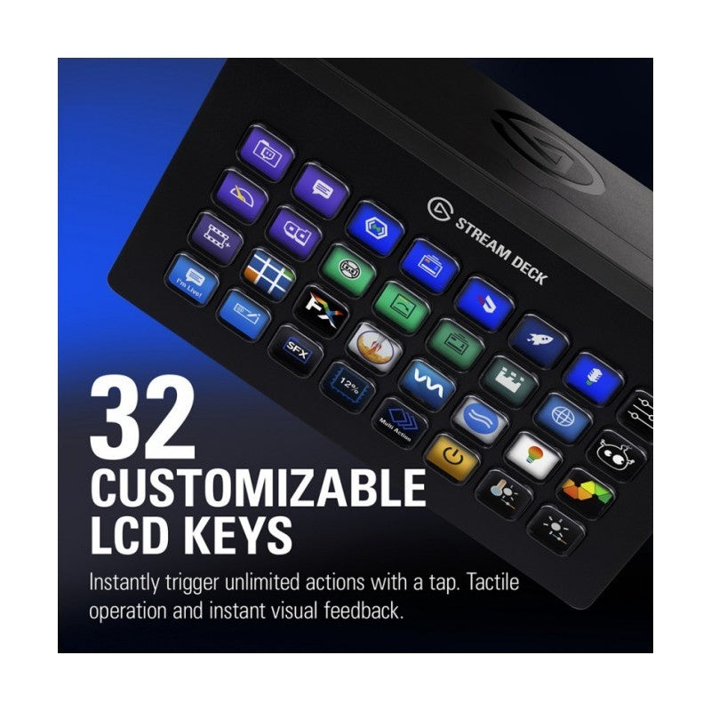 Elgato Stream Deck Xl - Control Pad Personalizzabile Per Lo Streaming Live, Controller Advanced Studio, 32 Tasti Macro In Arrivo