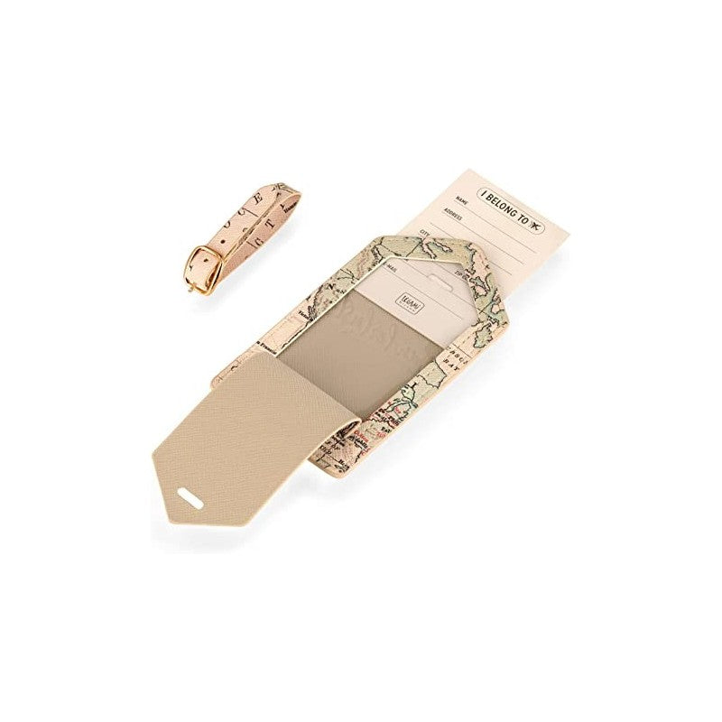 Etichetta Bagaglio, Identificatore Valigia - 6,8x17 Cm - Tema Travel - Legami