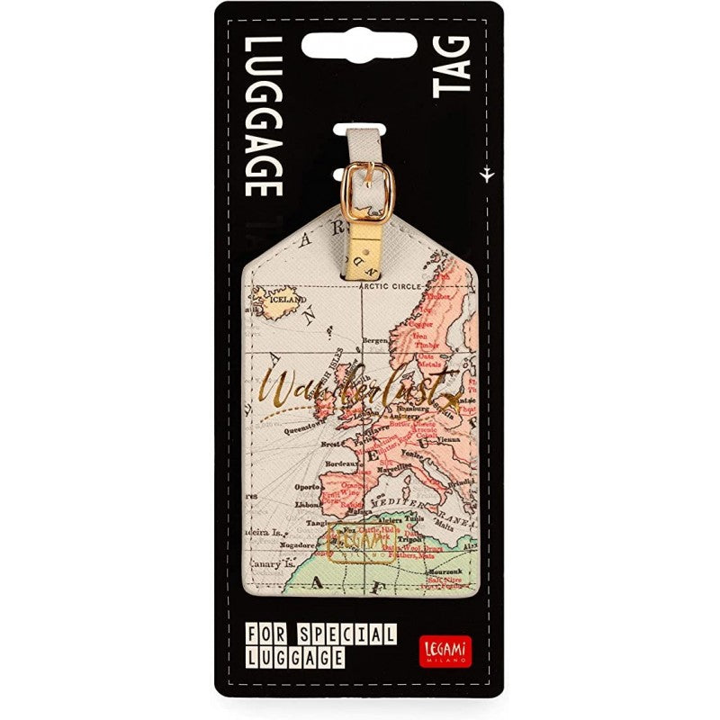 Etichetta Bagaglio, Identificatore Valigia - 6,8x17 Cm - Tema Travel - Legami