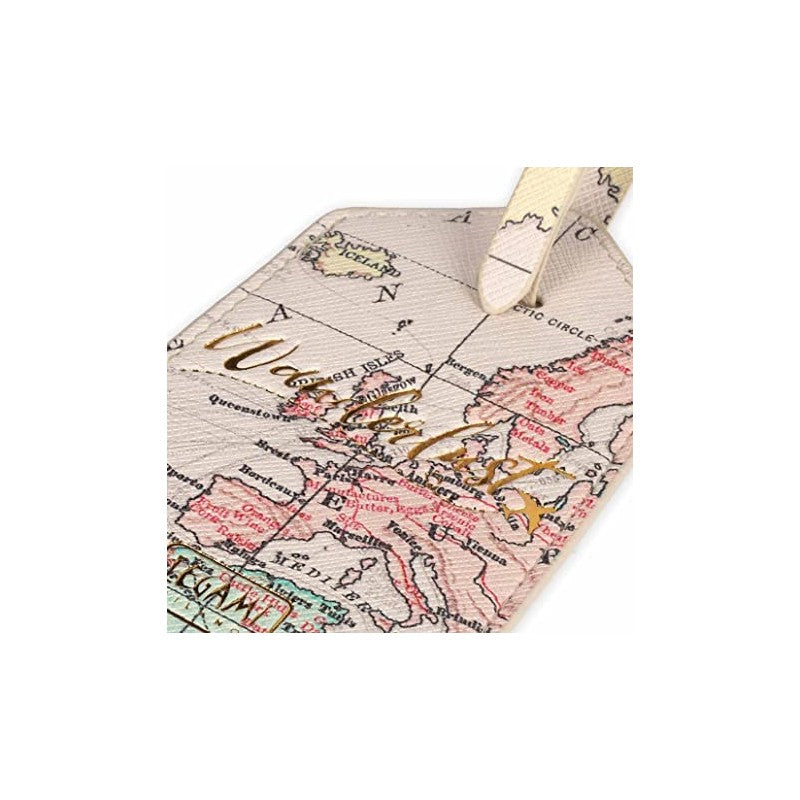 Etichetta Bagaglio, Identificatore Valigia - 6,8x17 Cm - Tema Travel - Legami