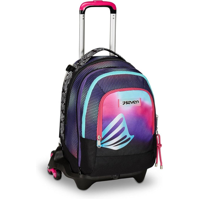 Even Trolley Scuola Jack Detach 3 Ruote, Rosa, Shadefull Girl, 3 In 1