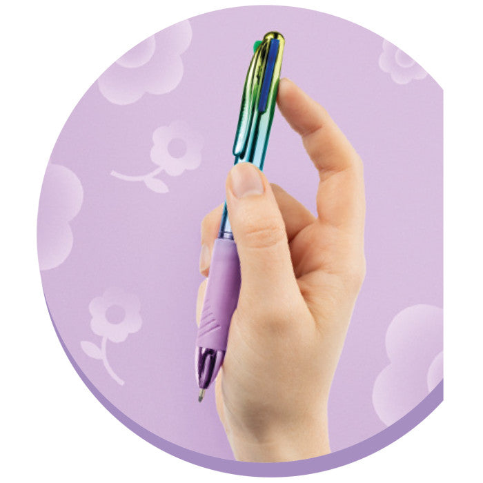 Penna Sfera a Scatto 4 Colori Rainbow Pastel 4 Multi - Osama
