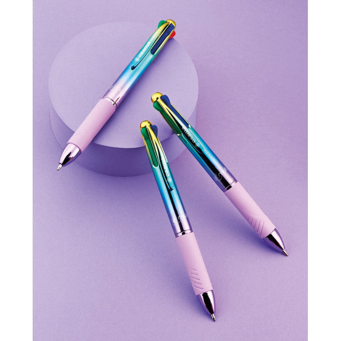 Penna Sfera a Scatto 4 Colori Rainbow Pastel 4 Multi - Osama