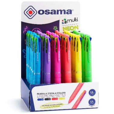 EXPO 24 PENNE SFERA 4 COLORI NEON 4MULTI OSAMA