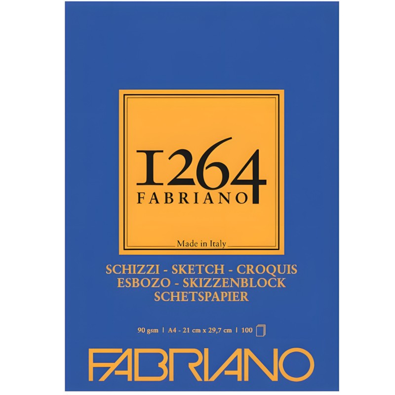 Fabriano Blocco 1264 Schizzi - 90 Gsm - A4 - 100 Fogli